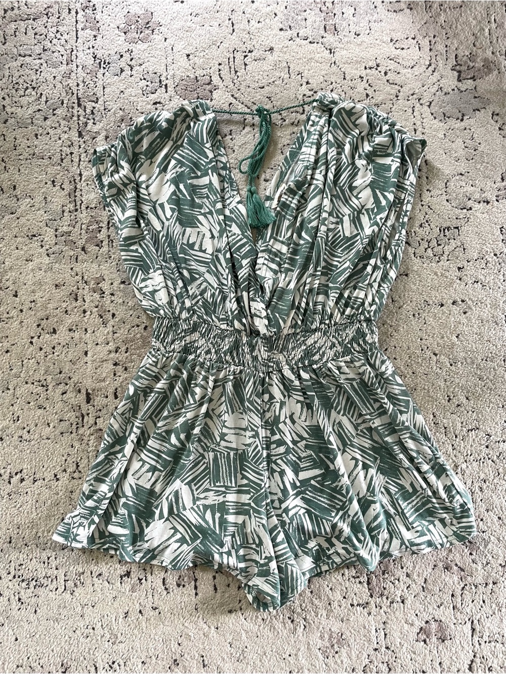 Women’s Boutique Tropical Swim Cover Up Romper - Size M
